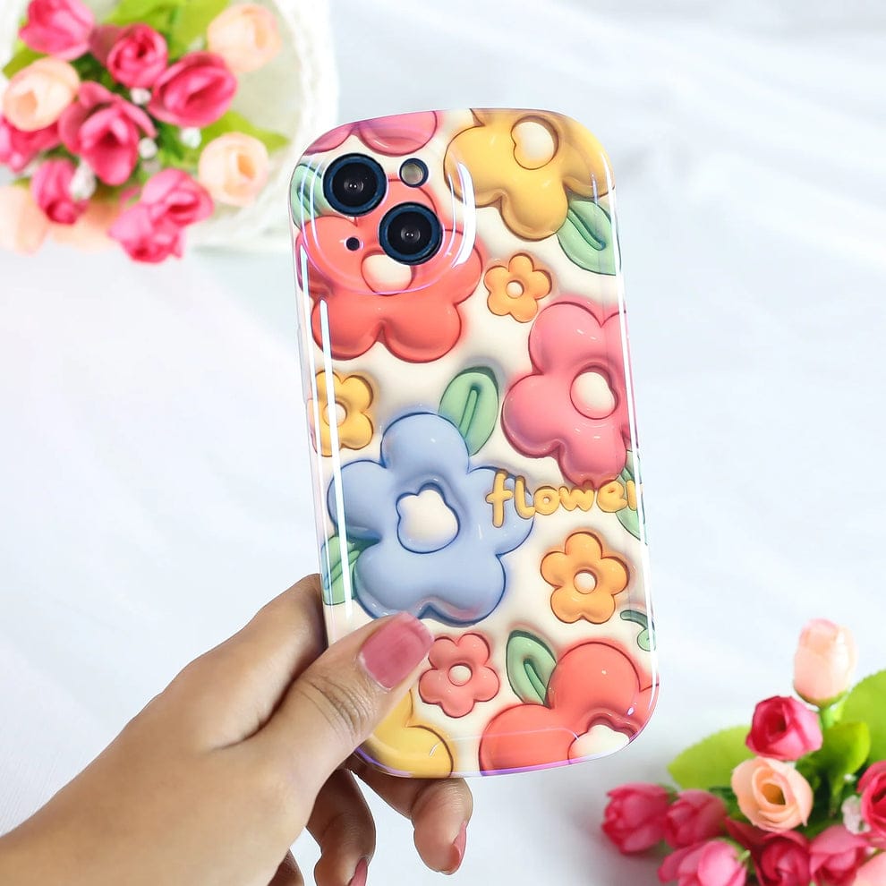 (Buy 1 Get 1) Glossy Rivel Blossom Case For iPhone