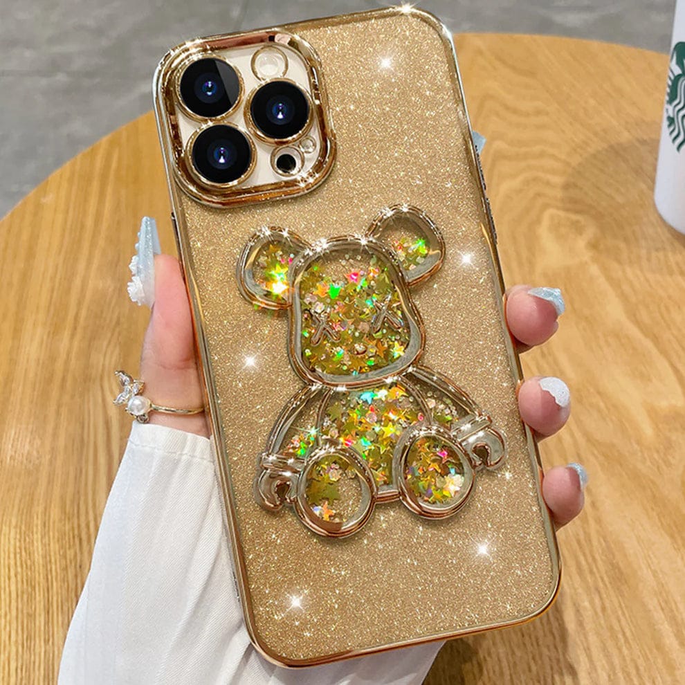 (Buy 1 Get 1) Glitter 3D Bear Protective Case For iPhone