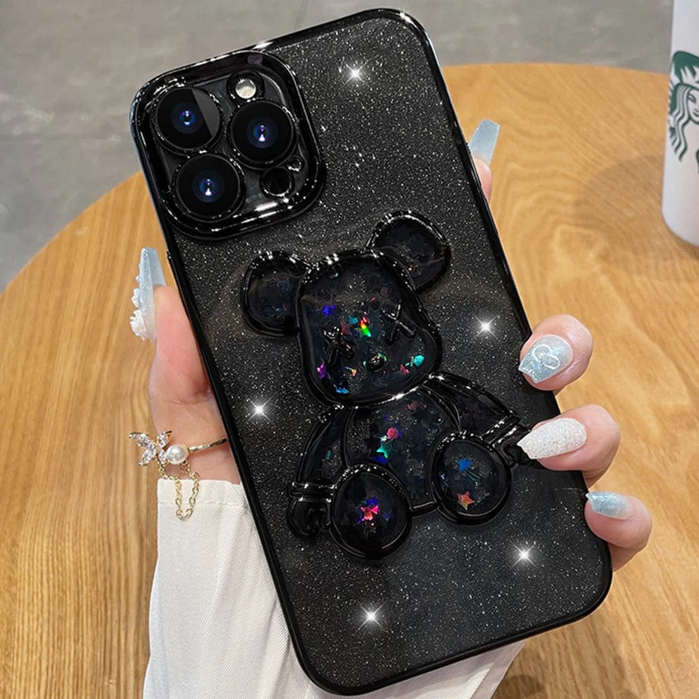 (Buy 1 Get 1) Glitter 3D Bear Protective Case For iPhone