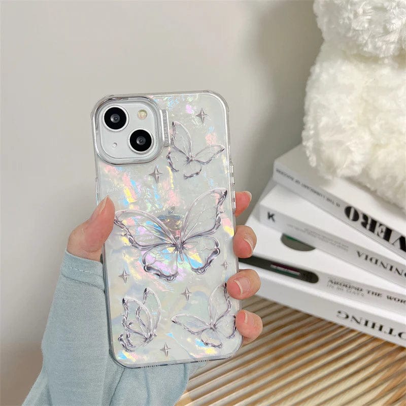 (Buy 1 Get 1) Fantasy Feather Yarn Butterfly Case For iPhone