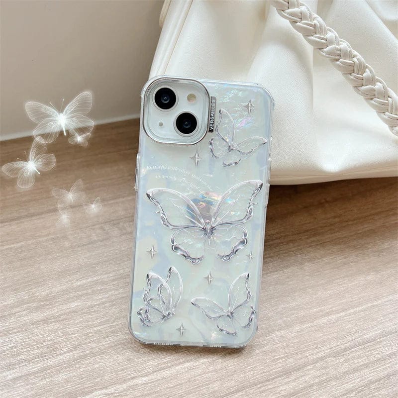 (Buy 1 Get 1) Fantasy Feather Yarn Butterfly Case For iPhone