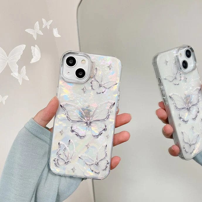 (Buy 1 Get 1) Fantasy Feather Yarn Butterfly Case For iPhone