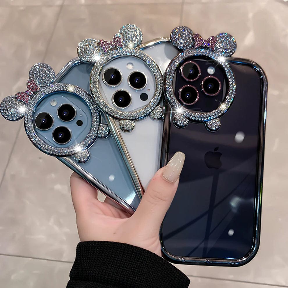 (Buy 1 Get 1) Diamond Bear Ear Case For iPhone