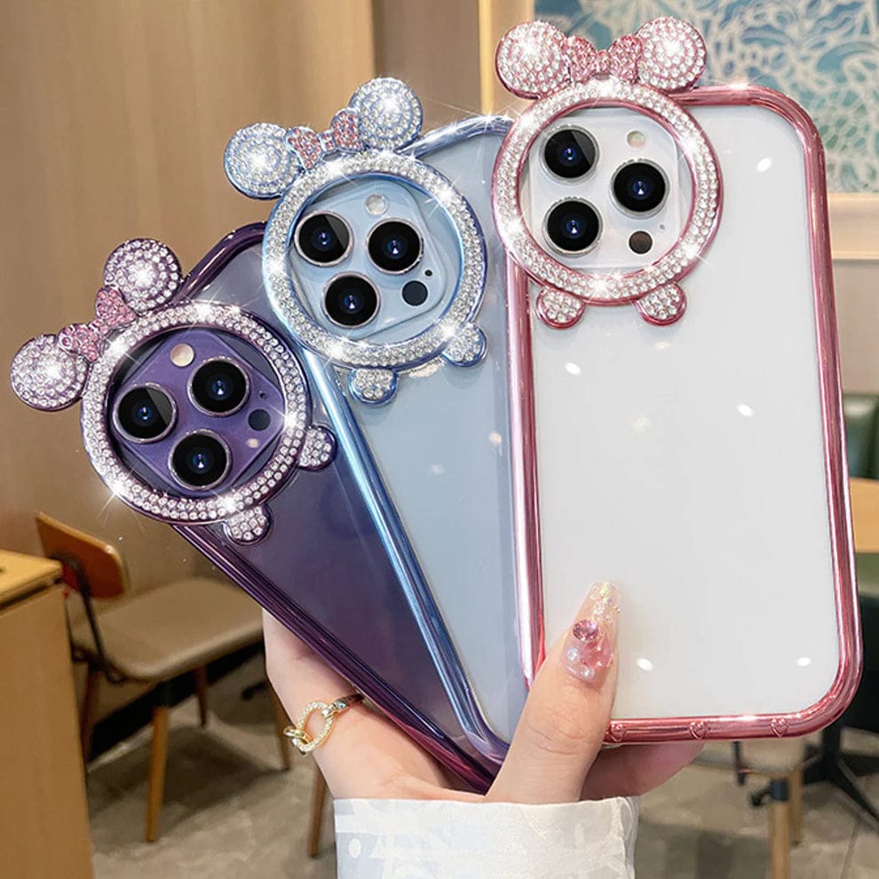 (Buy 1 Get 1) Diamond Bear Ear Case For iPhone