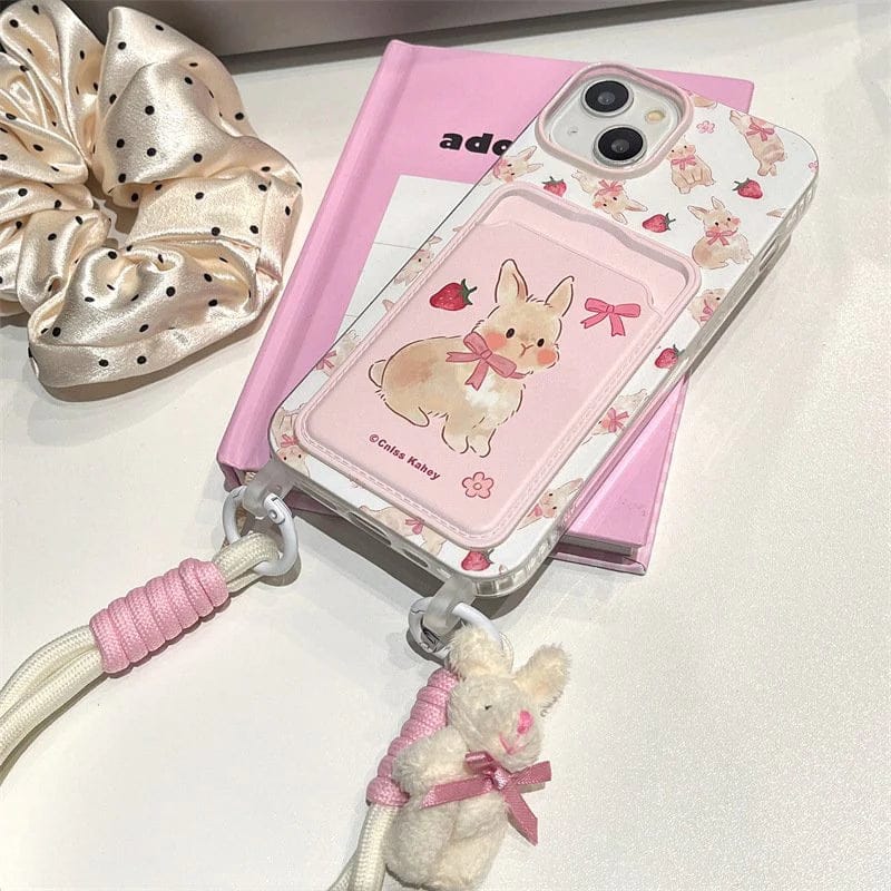 (Buy 1 Get 1) Delight Berry Cute Bunny Bliss Case For iPhone