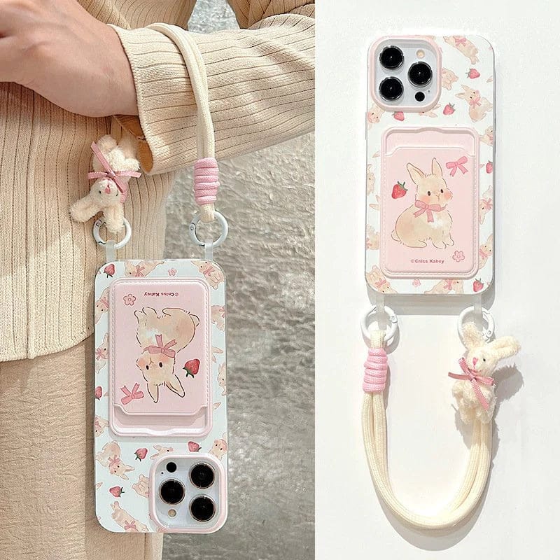 (Buy 1 Get 1) Delight Berry Cute Bunny Bliss Case For iPhone