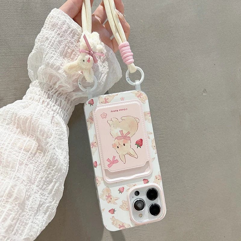 (Buy 1 Get 1) Delight Berry Cute Bunny Bliss Case For iPhone