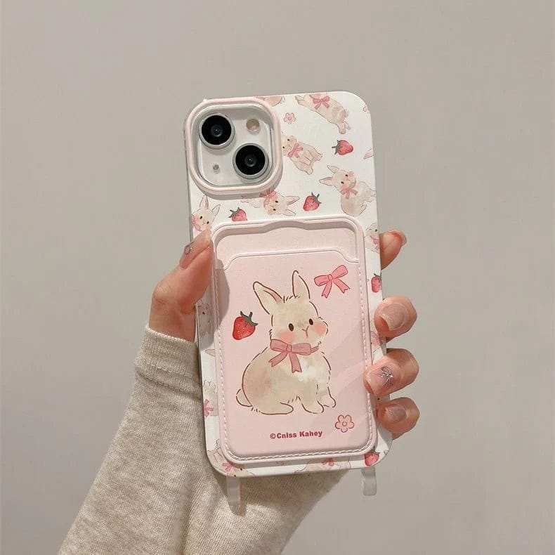 (Buy 1 Get 1) Delight Berry Cute Bunny Bliss Case For iPhone