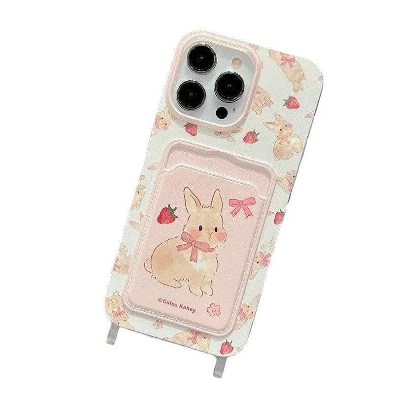 (Buy 1 Get 1) Delight Berry Cute Bunny Bliss Case For iPhone
