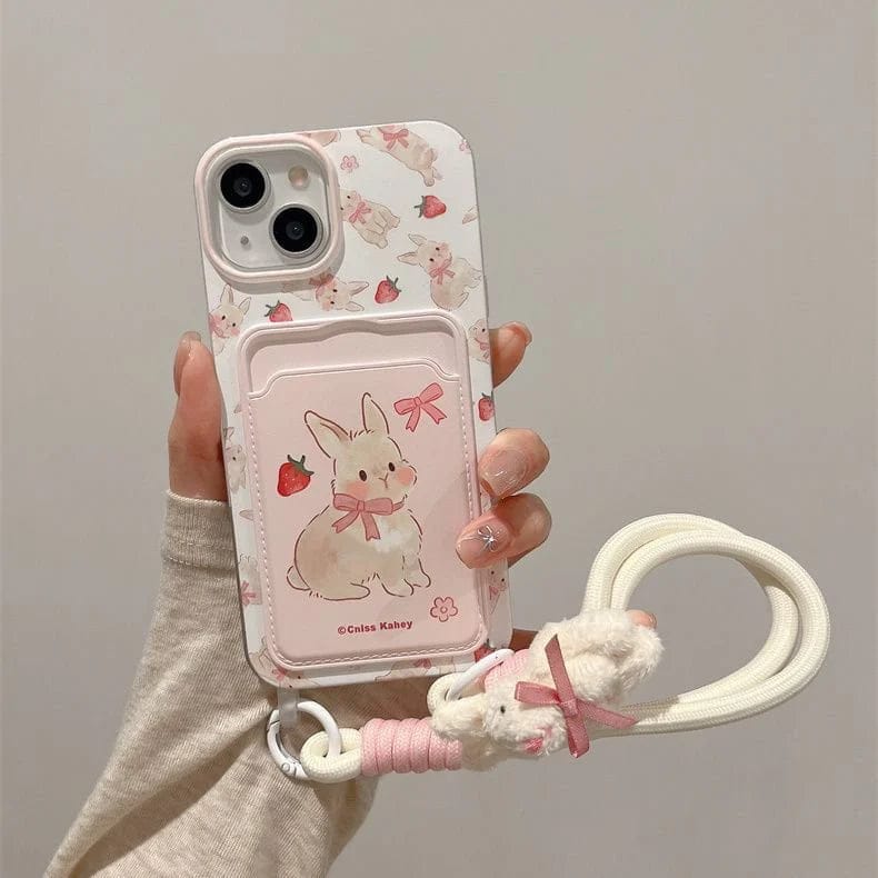 (Buy 1 Get 1) Delight Berry Cute Bunny Bliss Case For iPhone