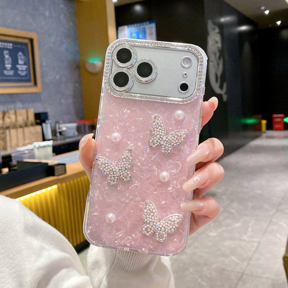 Ethereal Butterfly Pearl Dream Silicone Case For iPhone
