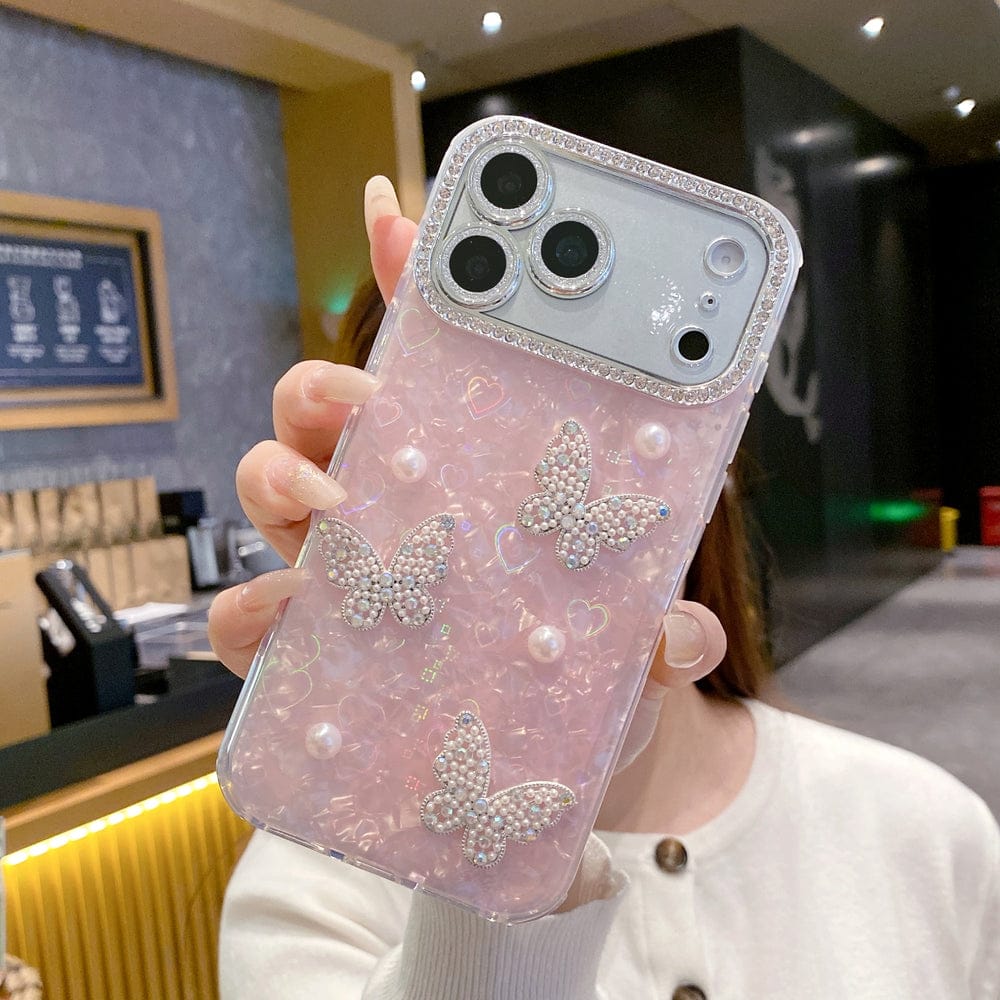 Ethereal Butterfly Pearl Dream Silicone Case For iPhone