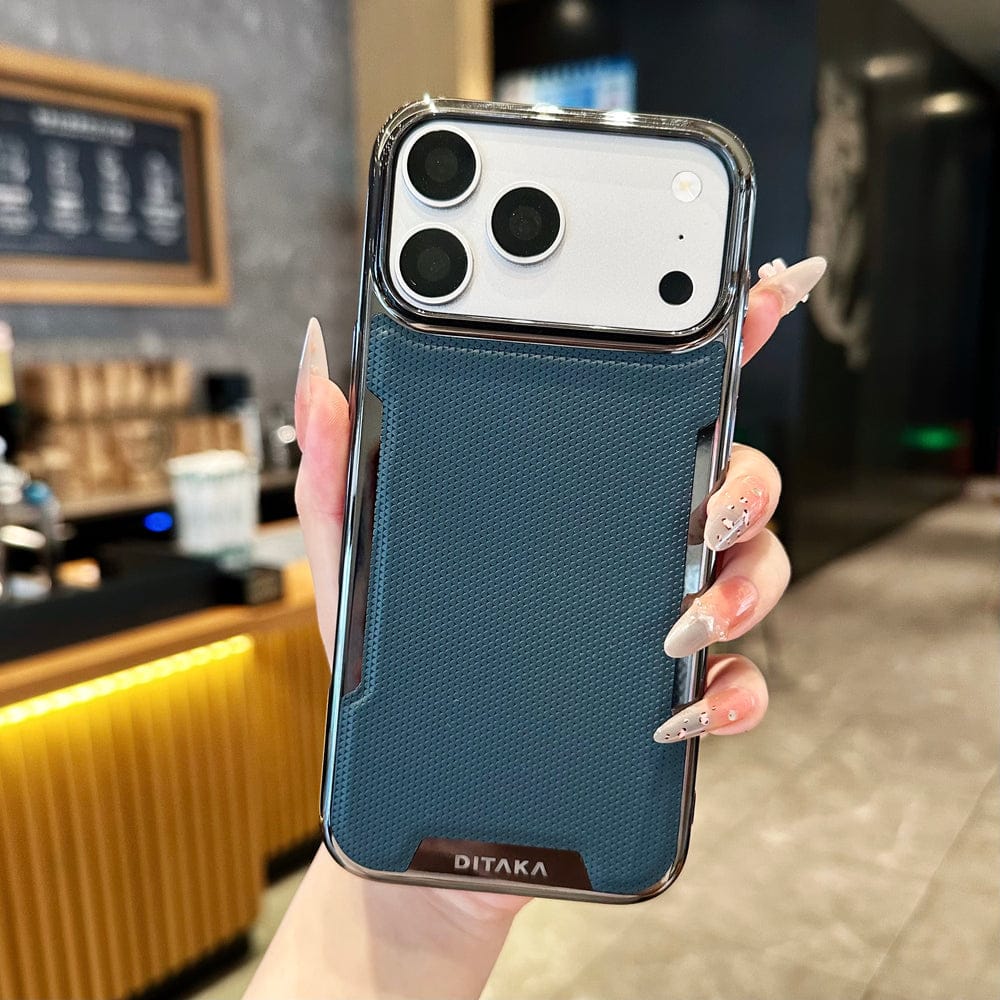 (Buy 1 Get 1) Metal Frame Leather Mesh Cover with Full Camera Protection
