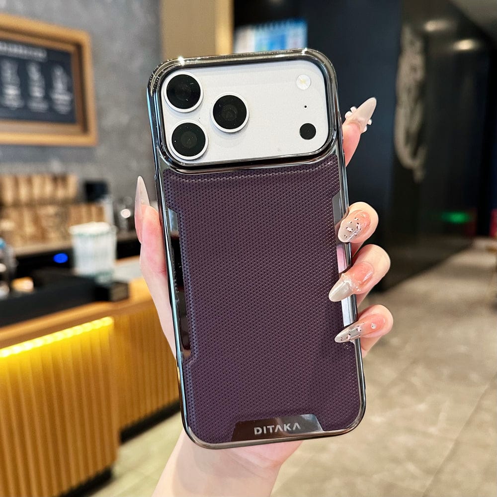 (Buy 1 Get 1) Metal Frame Leather Mesh Cover with Full Camera Protection