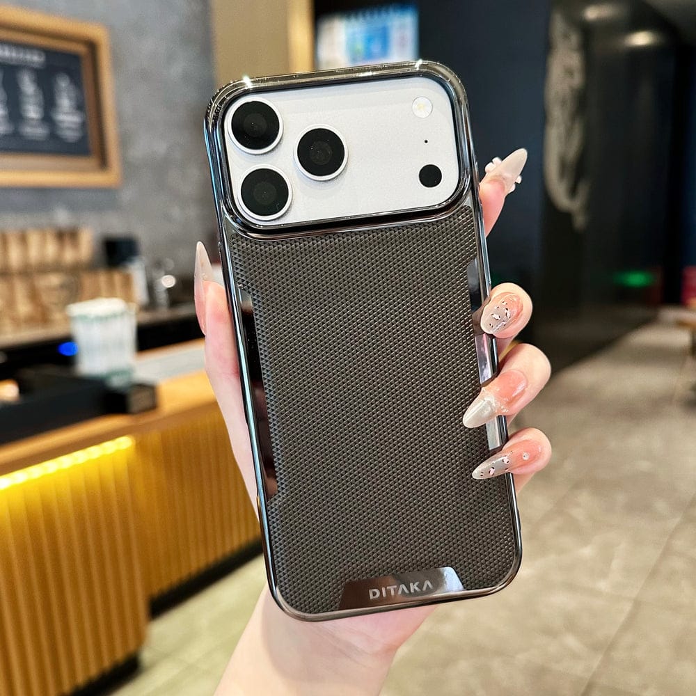 (Buy 1 Get 1) Metal Frame Leather Mesh Cover with Full Camera Protection