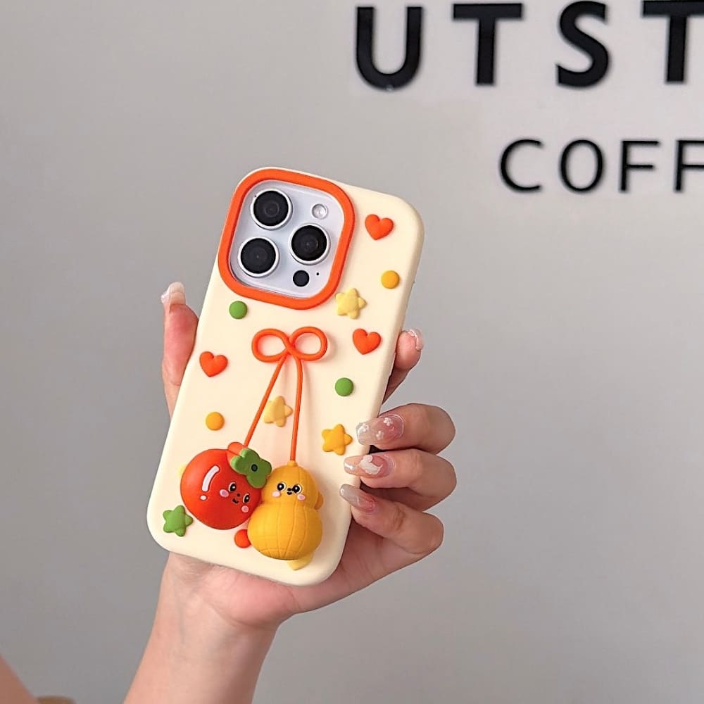 (Buy 1 Get 1) Happy Fruit Friends Phone Case